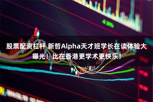 股票配资杠杆 新哲Alpha天才班学长在读体验大曝光！比在香港更学术更快乐！